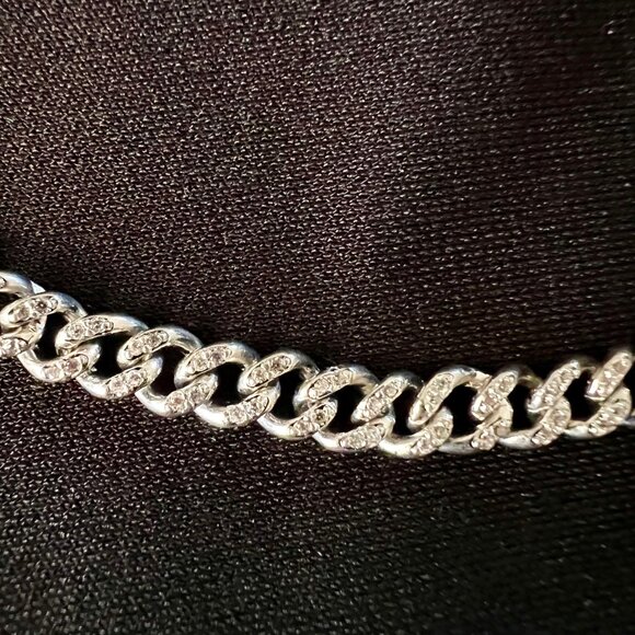 Melinda Maria Julian Pave Chain Choker -- SILVER - Picture 3 of 7
